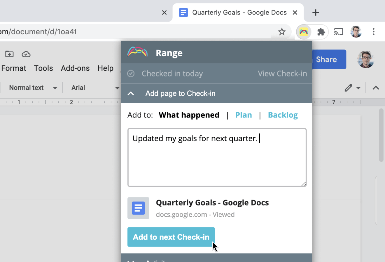 Save time with Range Sync for Chrome