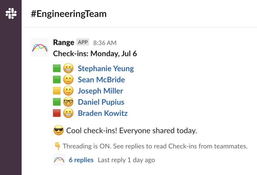 Build culture every day with moods and team questions